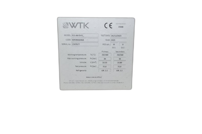 Ջերմափոխանակիչ WTK P15-80 (75 կվտ)